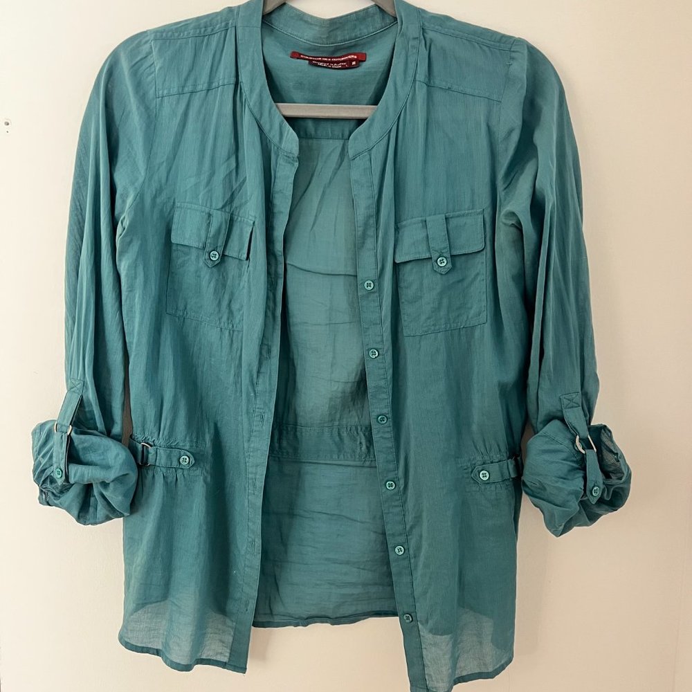 Comptoir Des Cotonniers Button Down Top Size 36